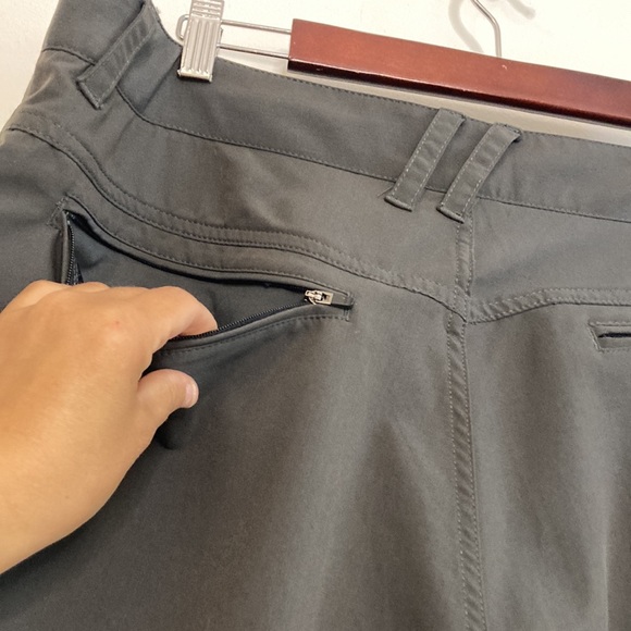 MEC Pants Mens 34 x 32 Gray Zip Pockets Straight Leg Drawcord Outdoor Camping - Picture 10 of 15